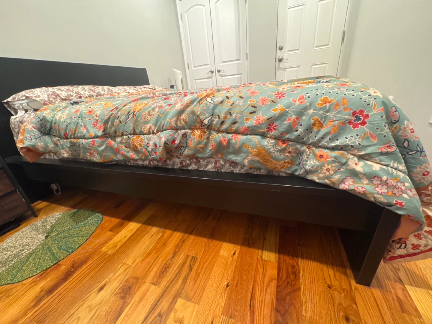 IKEA queen’s bed with mattress Set with two side tables - photo 3
