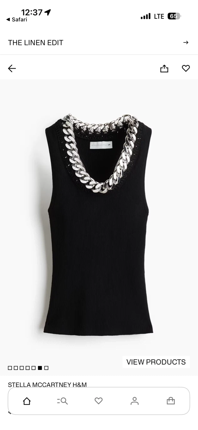 Stella McCartney x H&M Black Chain Detail Tank Top - photo 2