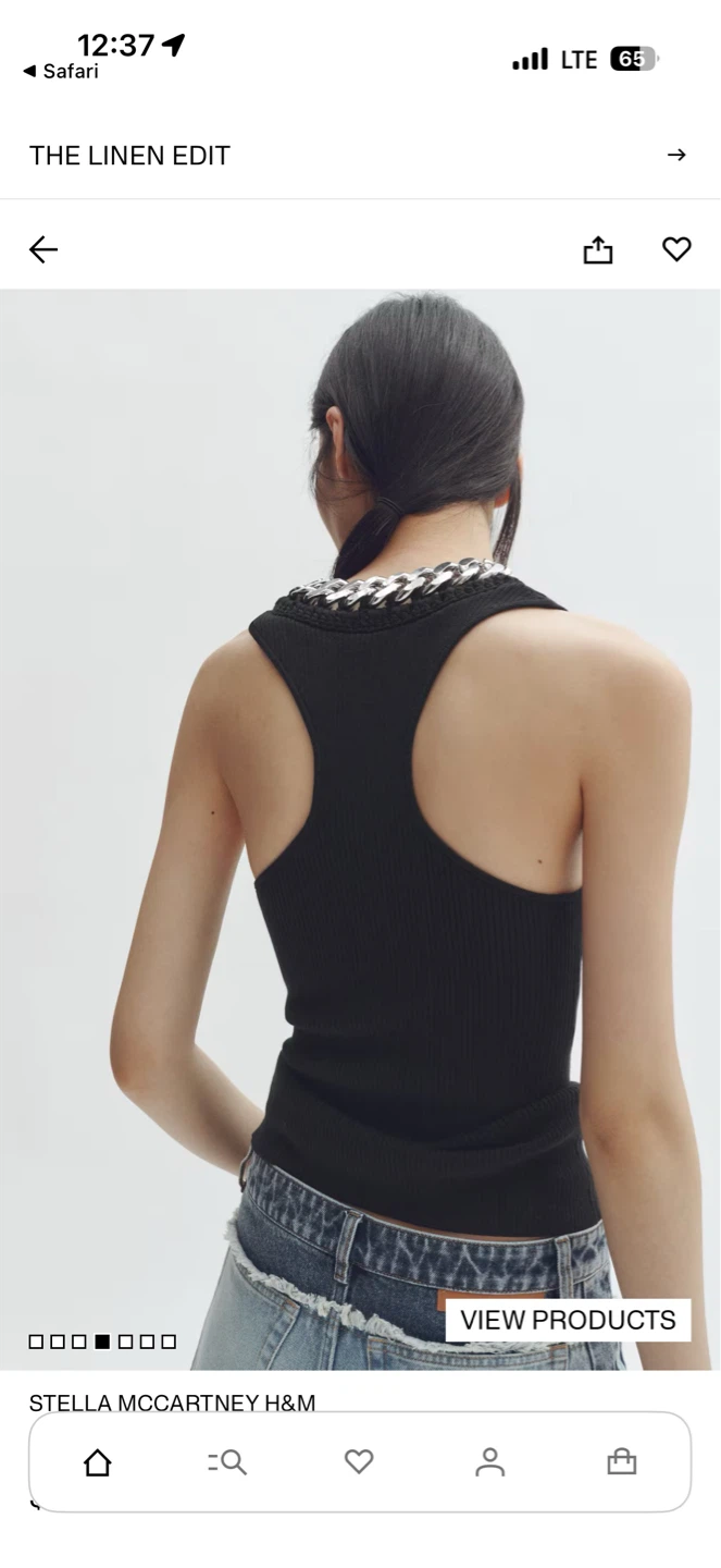 Stella McCartney x H&M Black Chain Detail Tank Top - photo 3