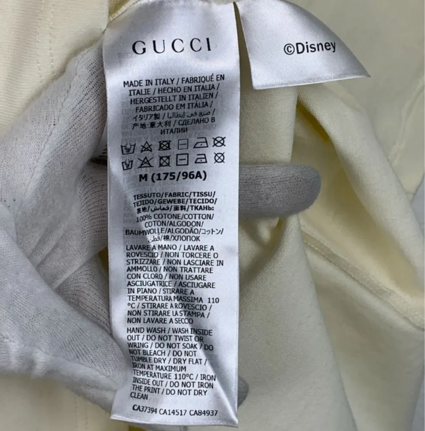 Gucci x Disney Mickey Mouse T-Shirt Cream Size M - photo 2