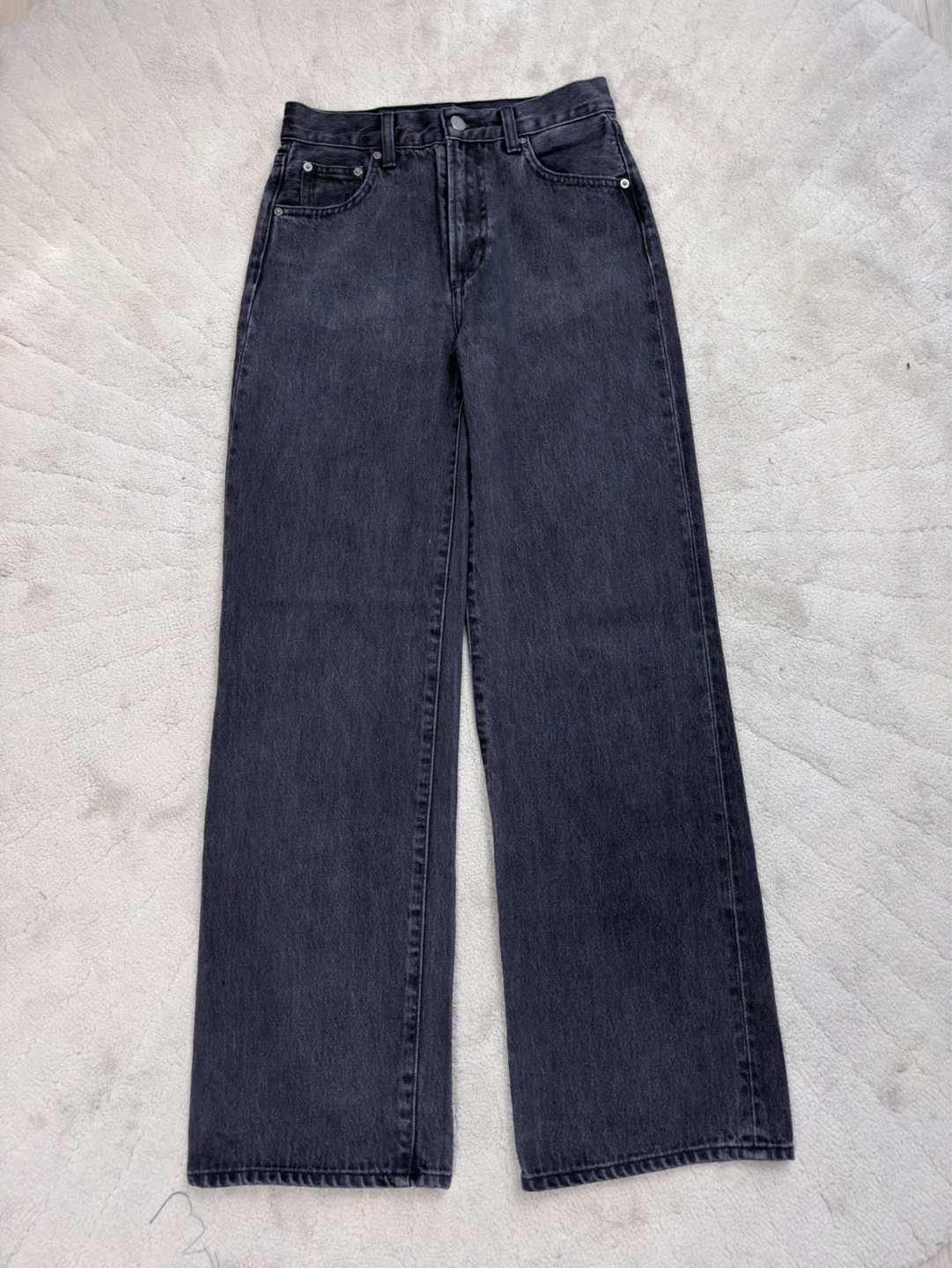 DENIM FORUM The Farrah Hi-Rise Wide Leg Jeans