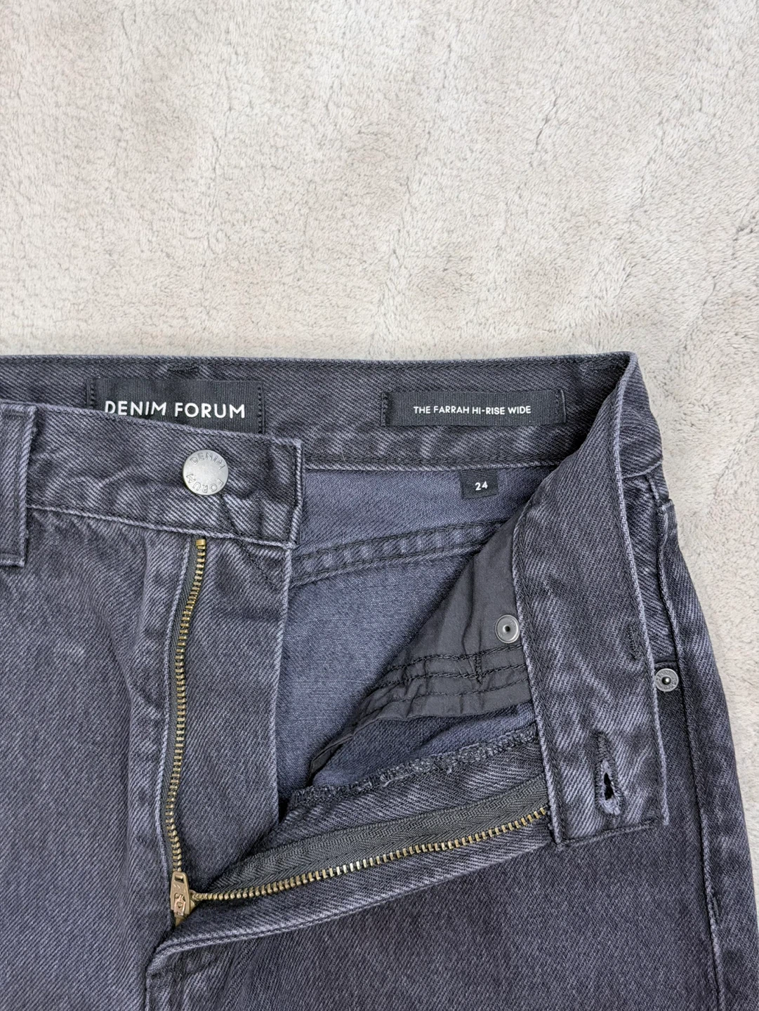 DENIM FORUM The Farrah Hi-Rise Wide Leg Jeans - photo 3