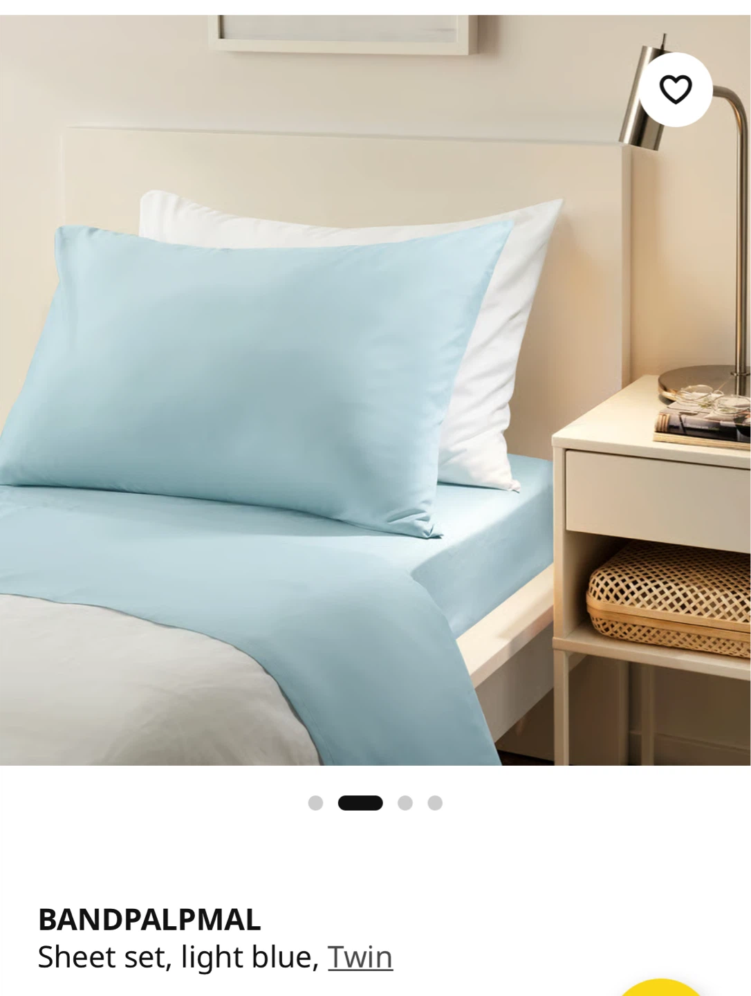 NEW✨IKEA TWIN Sheet Set - Light Blue - photo 5