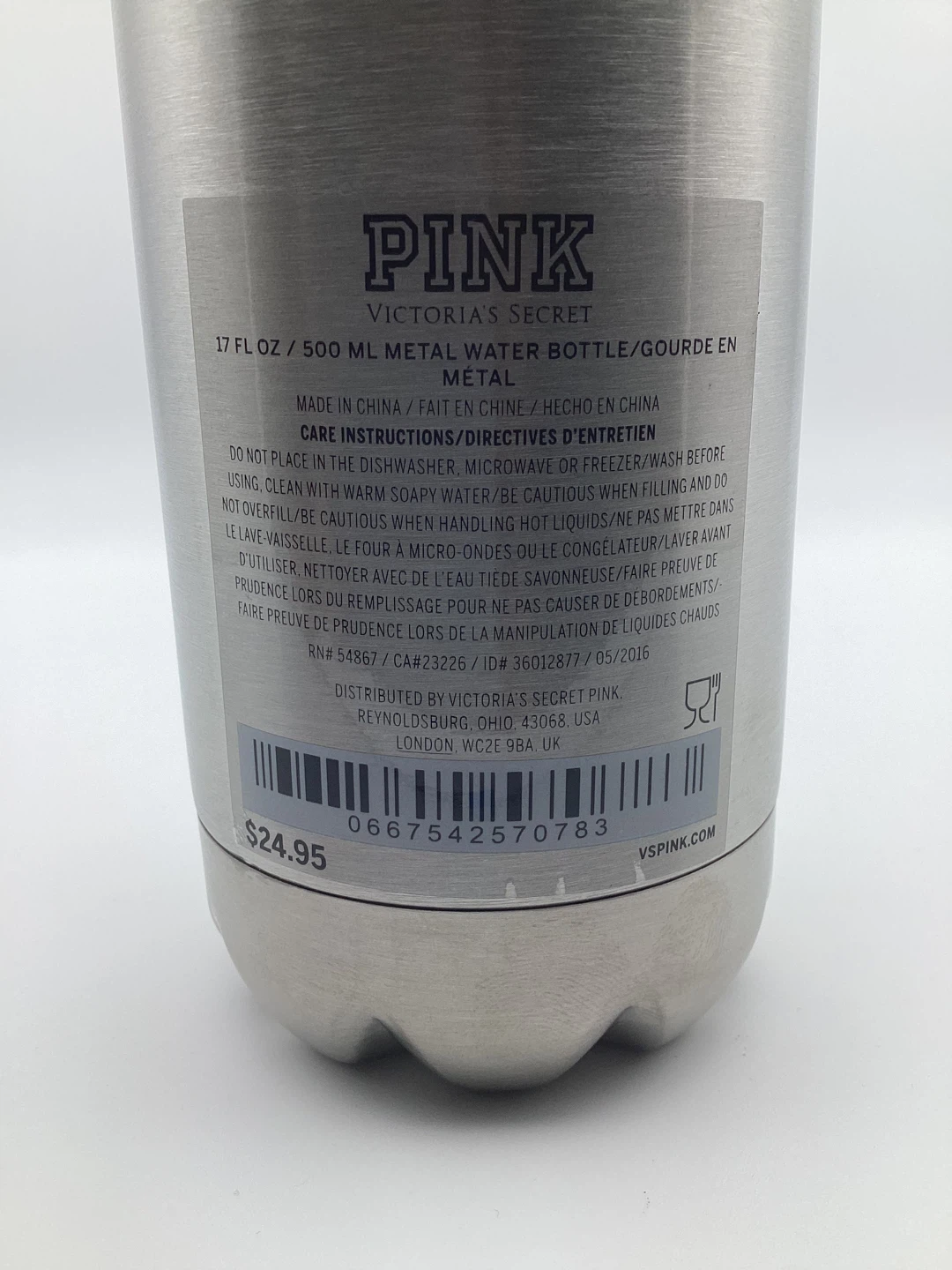 PINK Victoria's Secret Metal Water Bottle - 17oz - photo 3