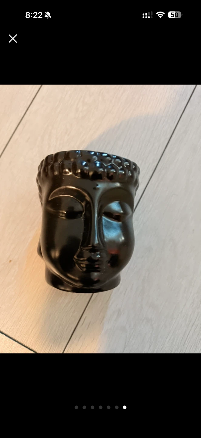 Black Buddha Head Planter Pot - photo 4