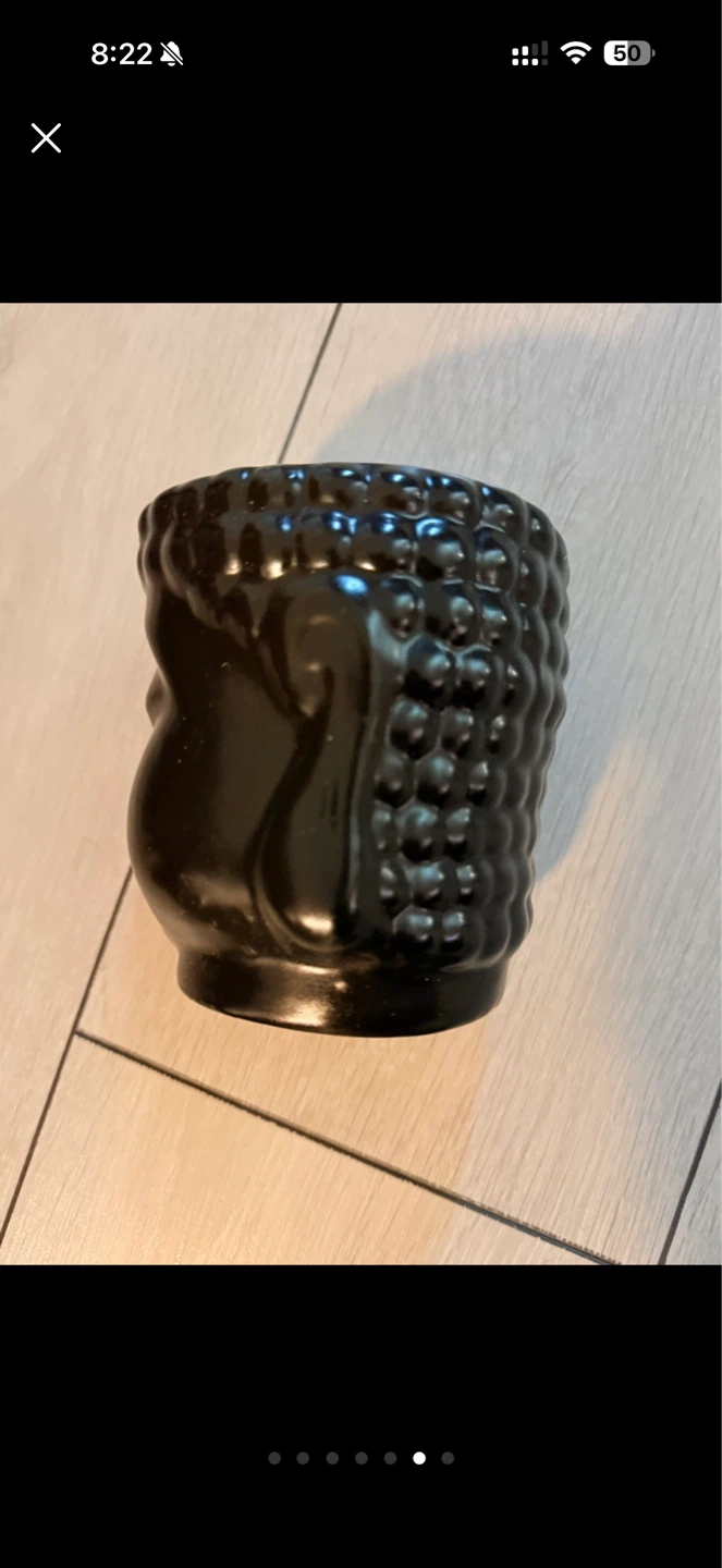 Black Buddha Head Planter Pot