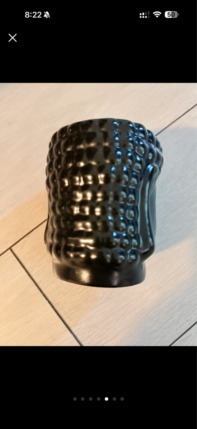 Black Buddha Head Planter Pot - photo 2