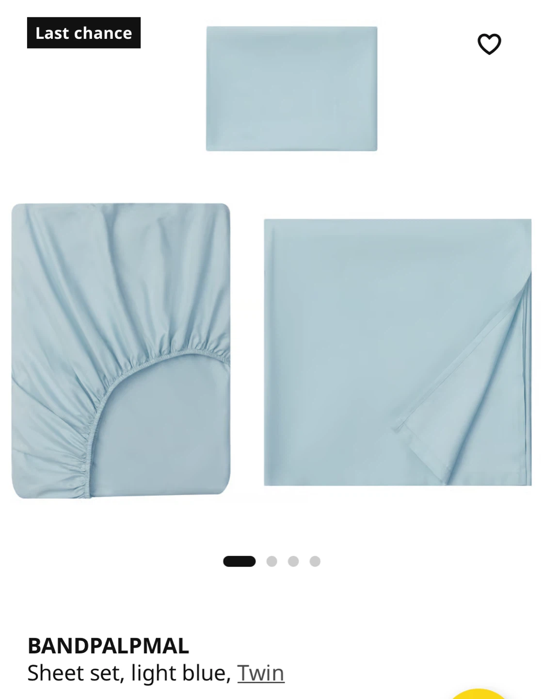 NEW✨IKEA Twin Sheet Set - Light Blue