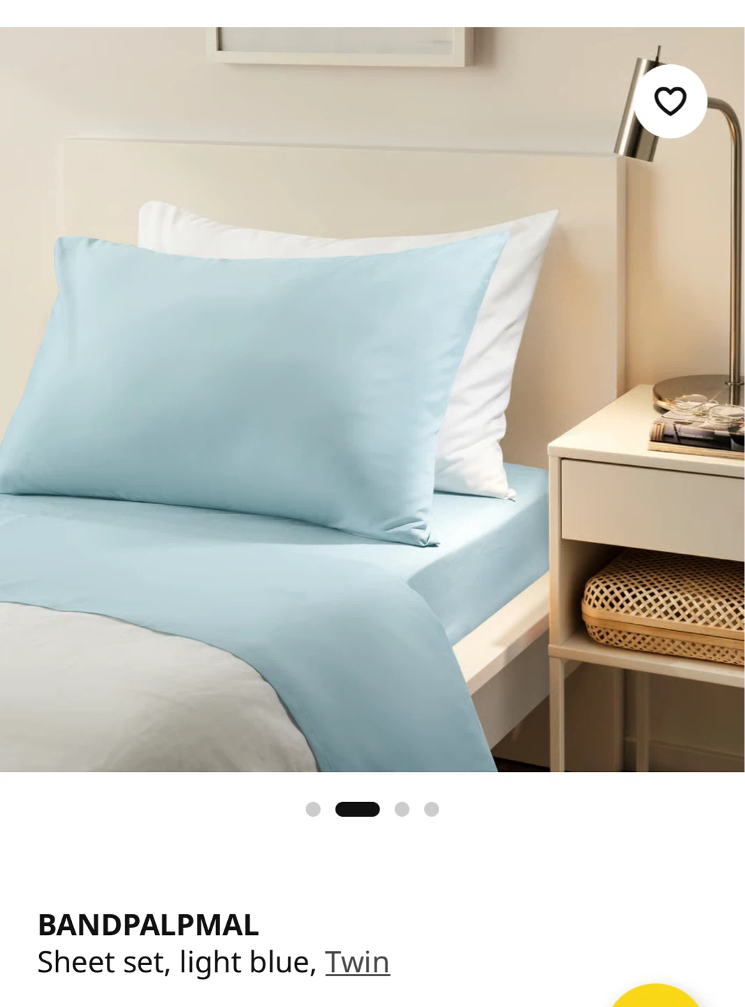 NEW✨IKEA Twin Sheet Set - Light Blue - photo 5