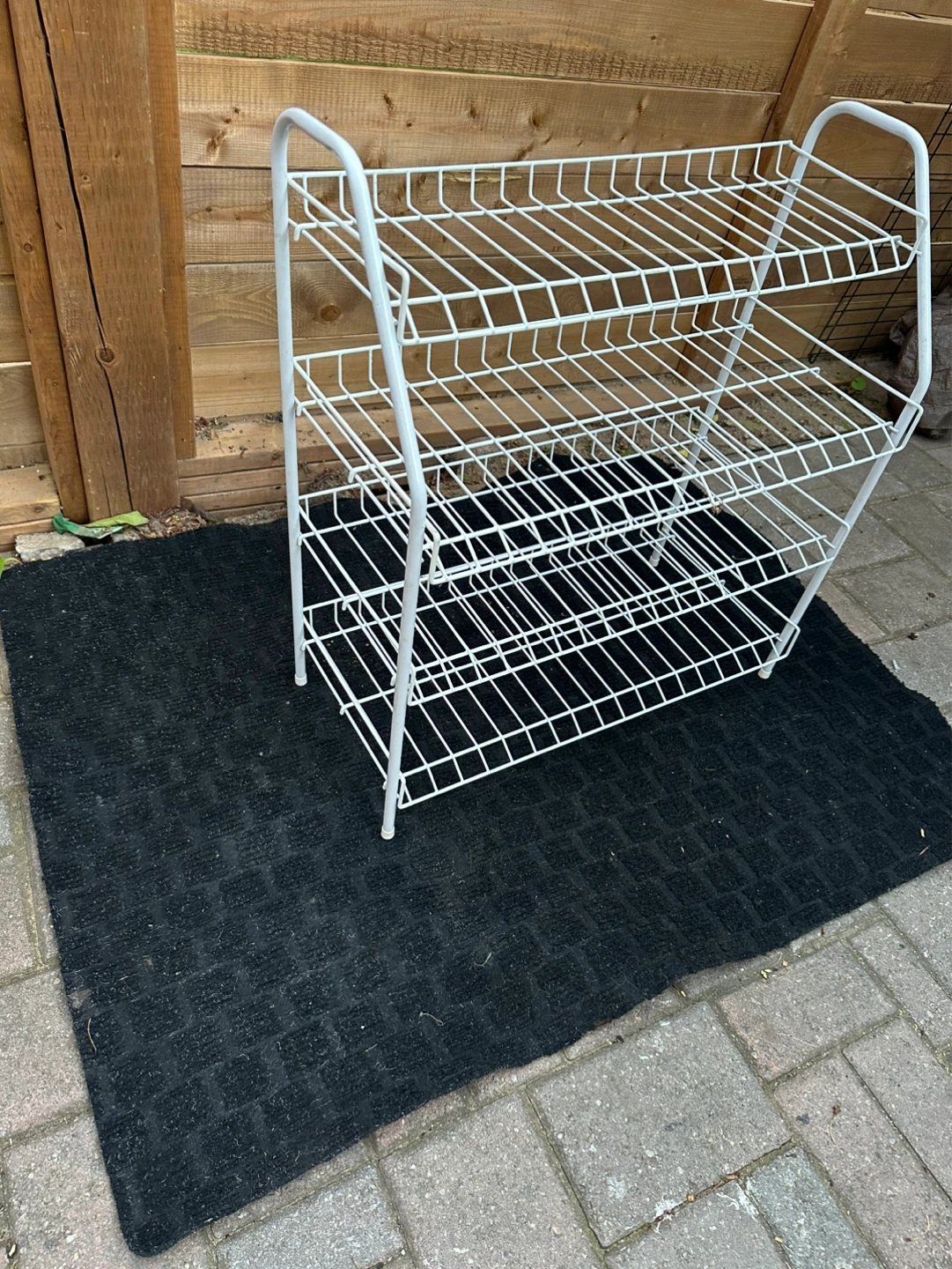 White 4-Tier Wire Shoe Rack - photo 2