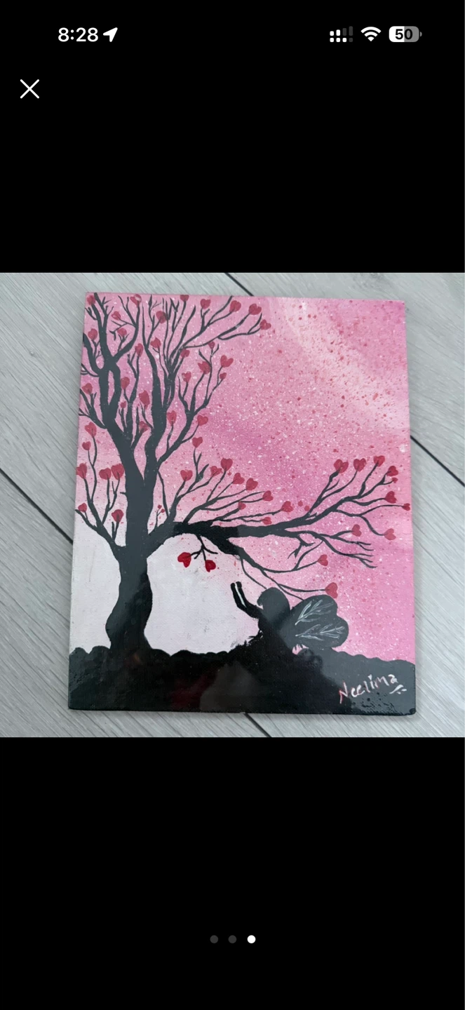 Handmade Fairy Tree Painting