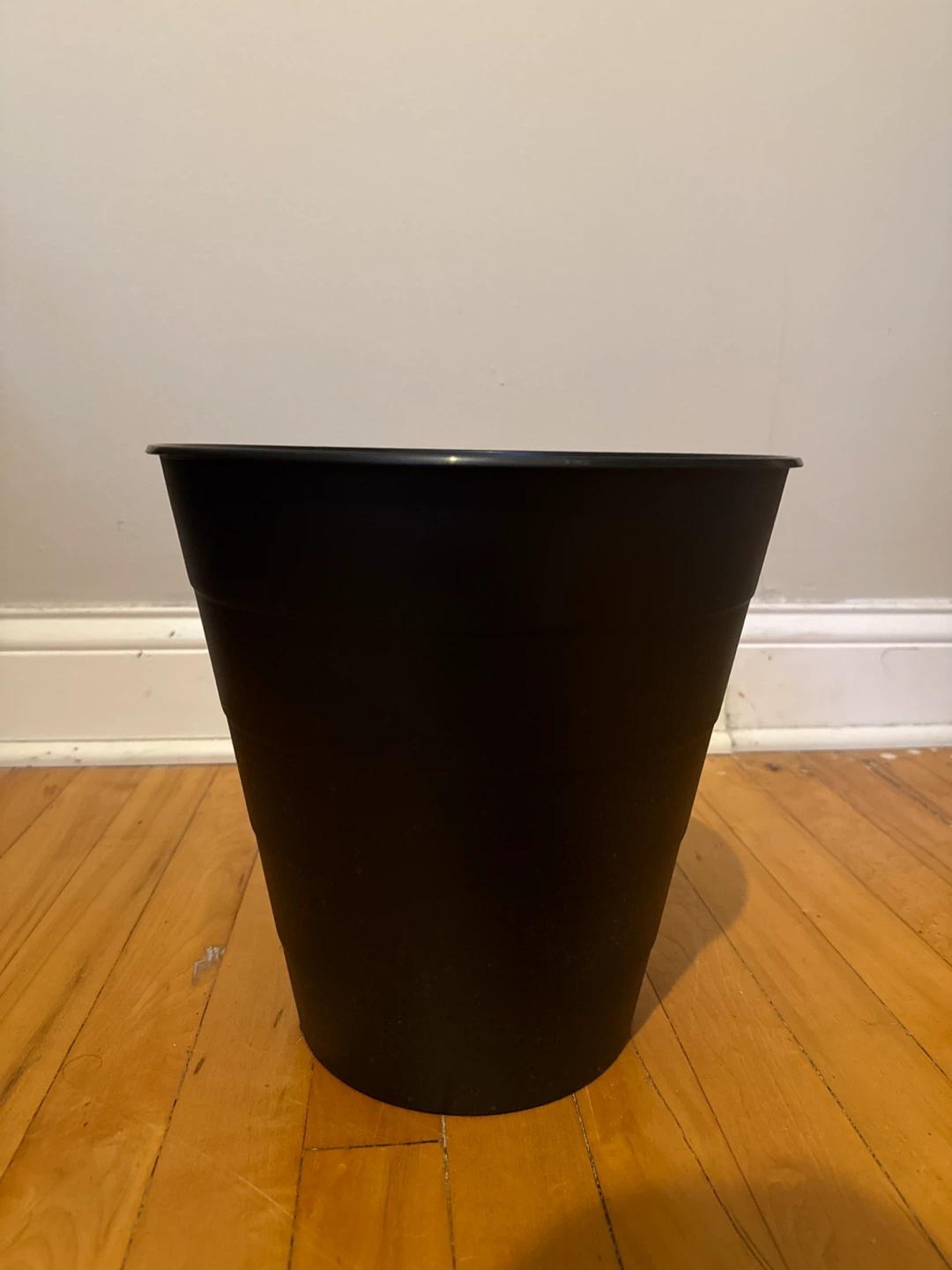 Black Plastic Trash Can
