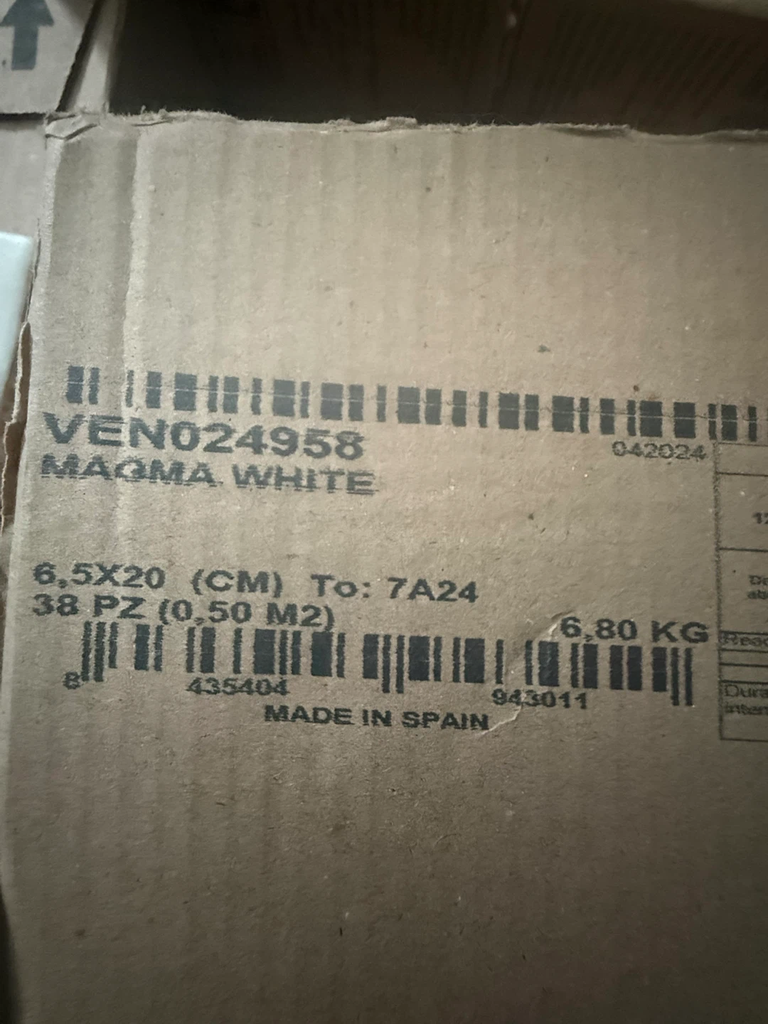 6 boxes of Equipe Magma White Ceramic subway Tiles 6.5x20 cm - photo 3