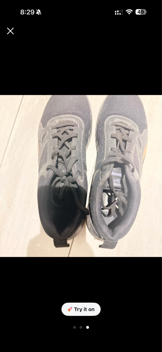 Reebok Black & Gold Running Shoes