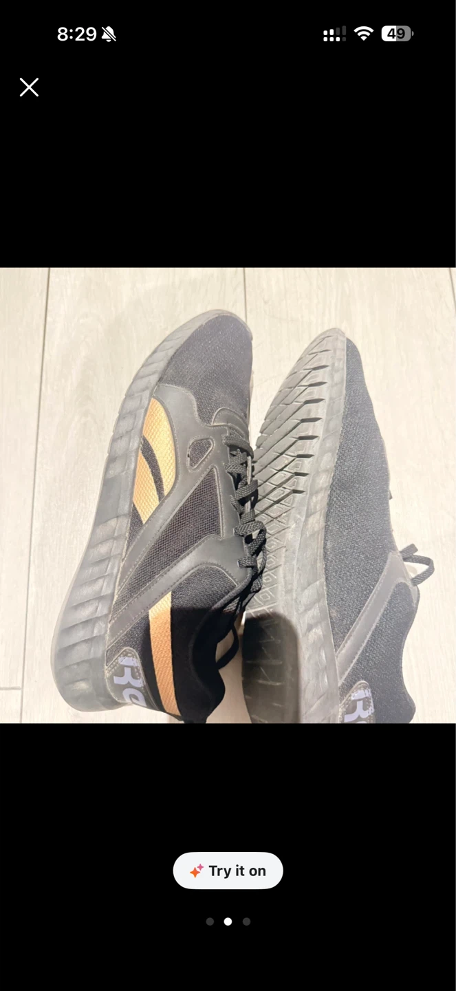Reebok Black & Gold Running Shoes - photo 2