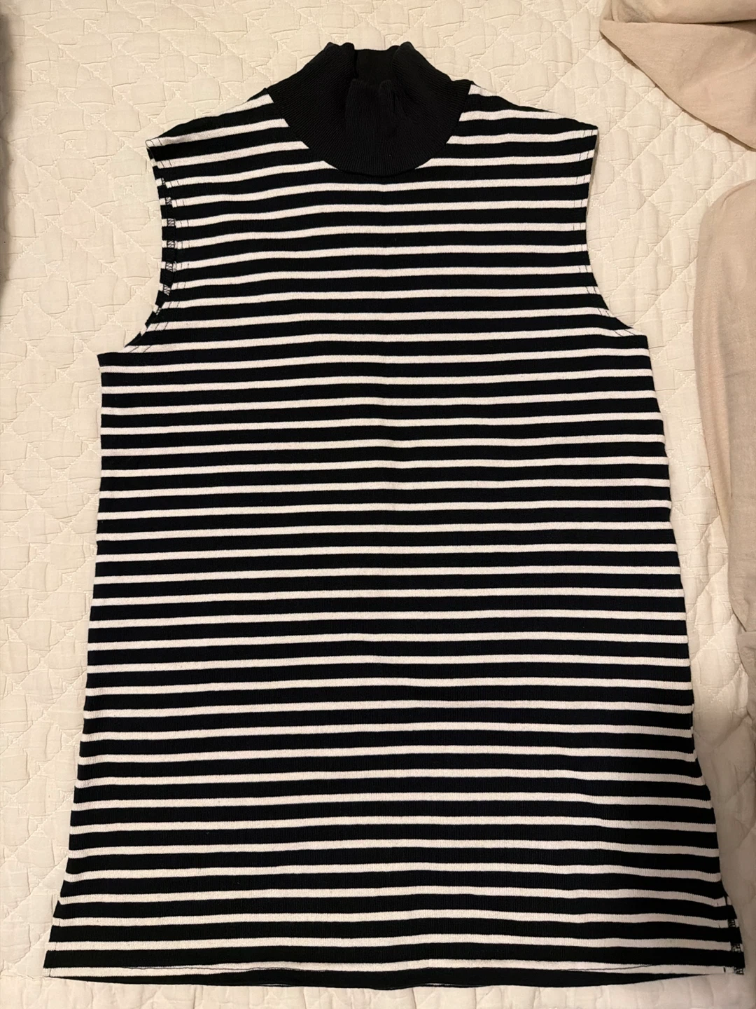 Kapital high neck Mock Neck Striped Top