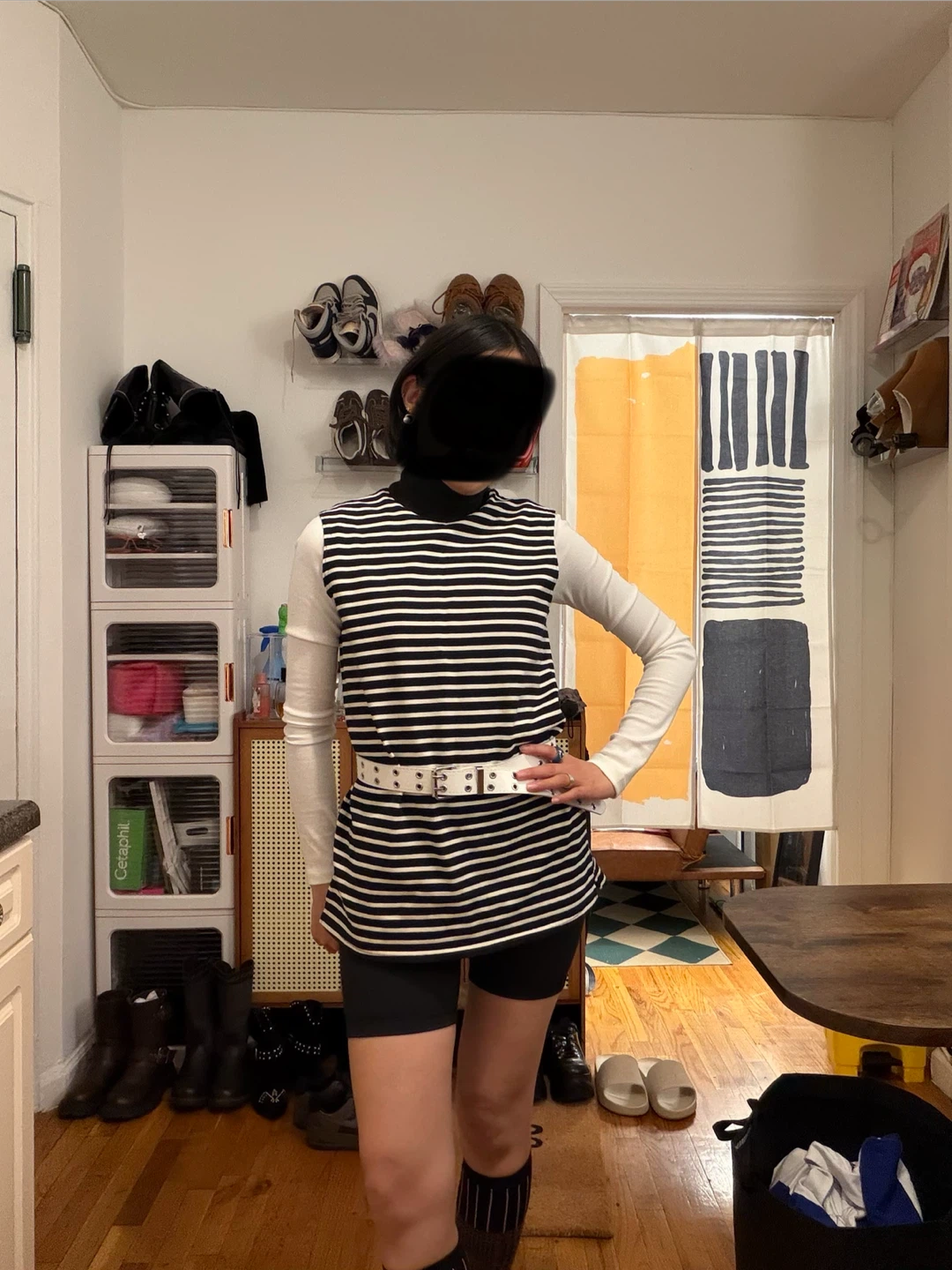 Kapital high neck Mock Neck Striped Top - photo 2