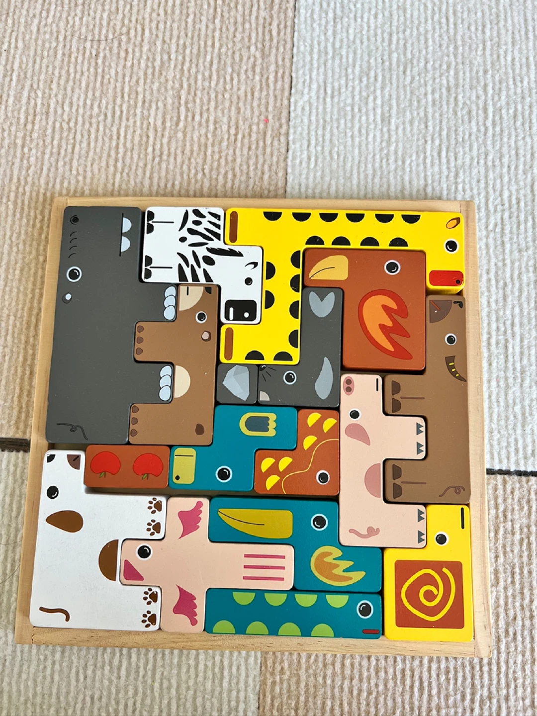 Wooden Animal Puzzle Board