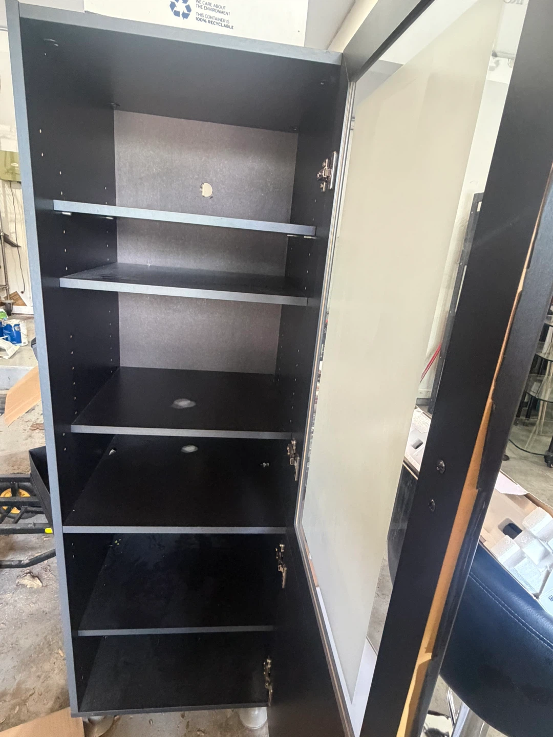 Black Display Cabinet with Glass Door - photo 3