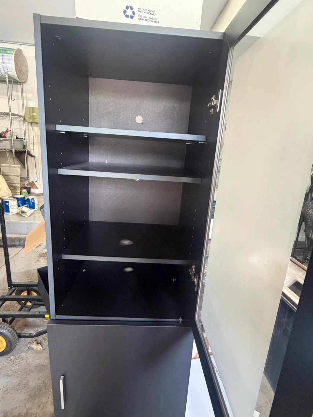 Black Display Cabinet with Glass Door - photo 4