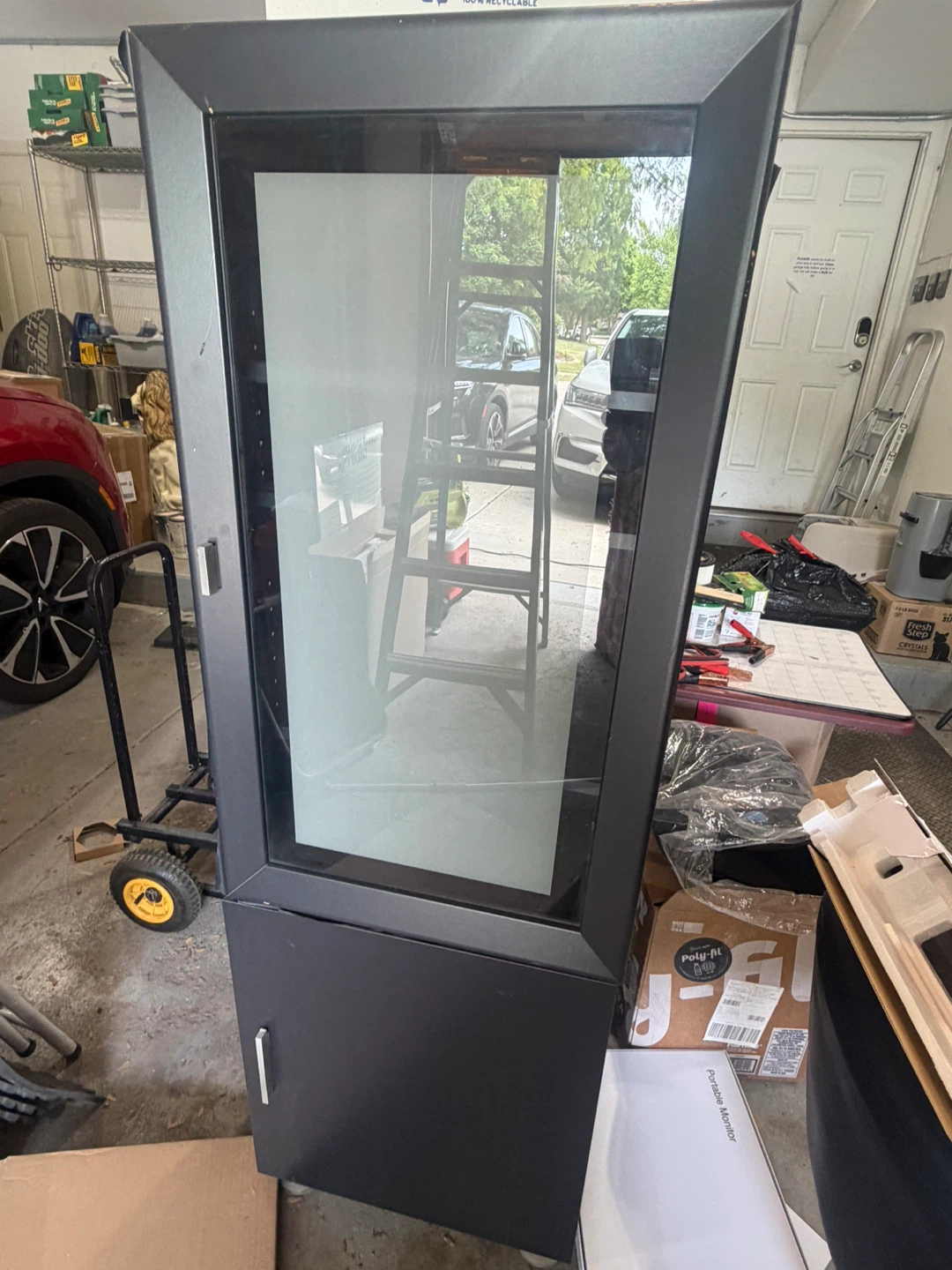 Black Display Cabinet with Glass Door - photo 2