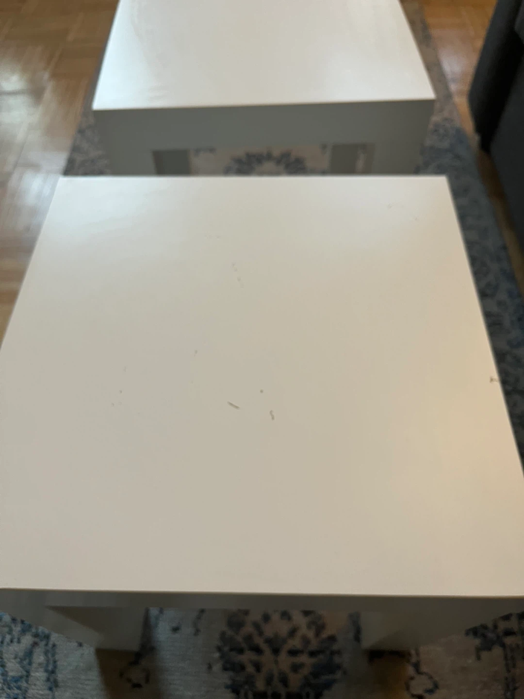 Pair of ikea white side tables - photo 2