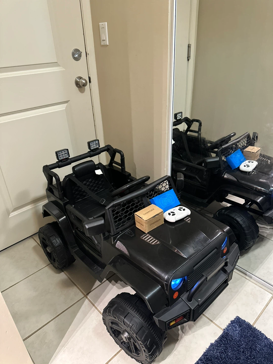 Black Ride-On Jeep with Remote Control - photo 2