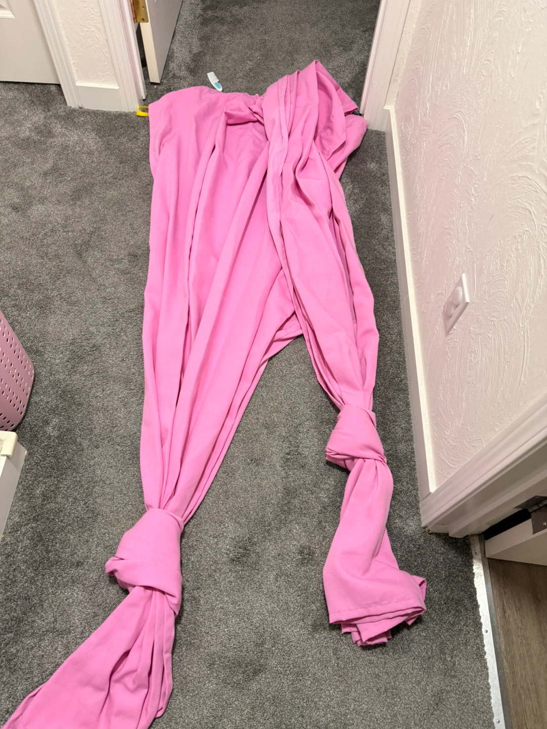 Pink curtains