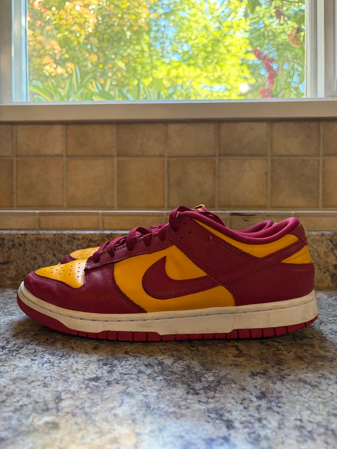 Nike Dunk Low Burgundy Gold - photo 3