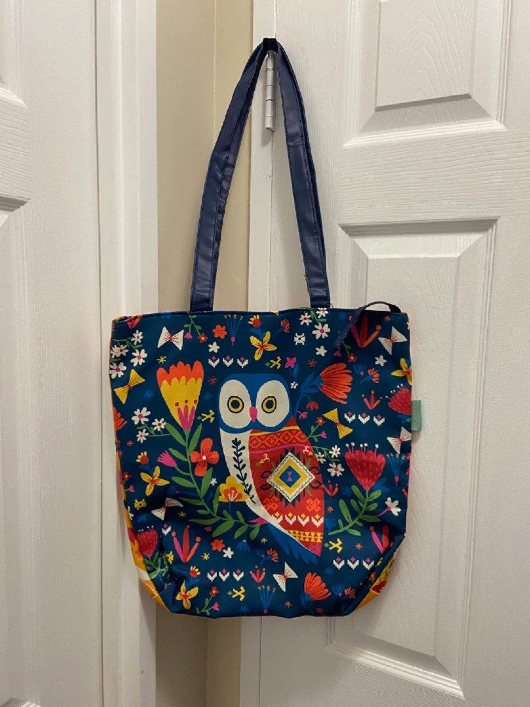 Canvas Tote Bag - Floral  & Owl Print