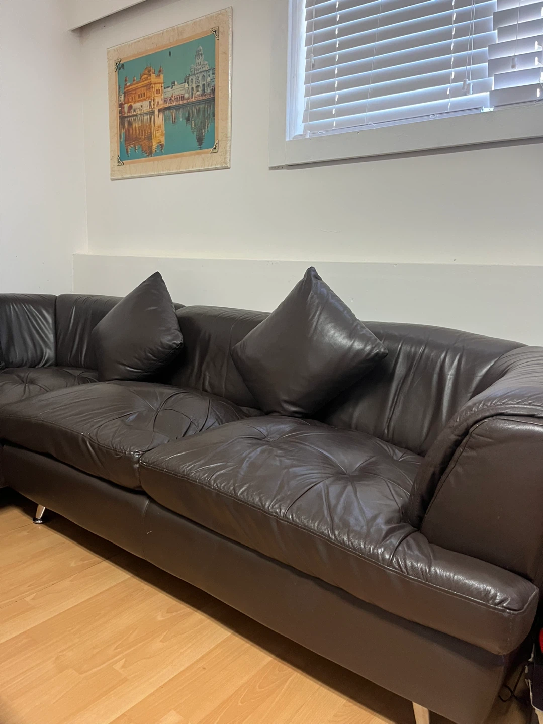 Leather L shape Sofa MOVE OUT SALE