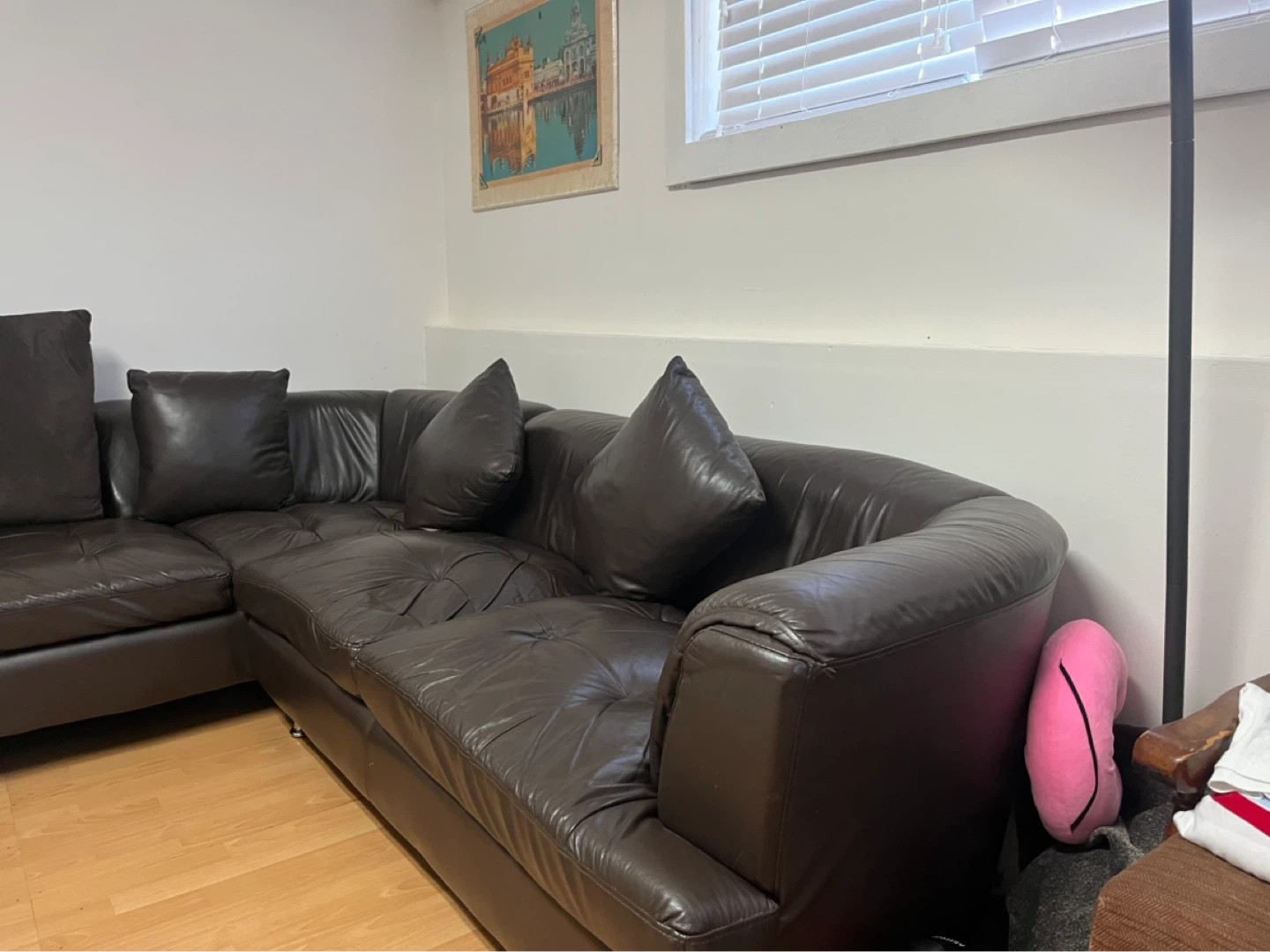 Leather L shape Sofa MOVE OUT SALE - photo 3