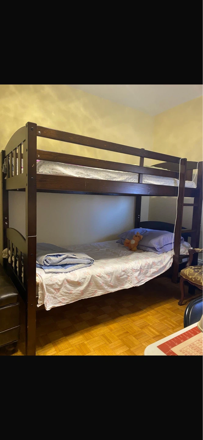 Dark Brown Wooden Bunk Bed - photo 3