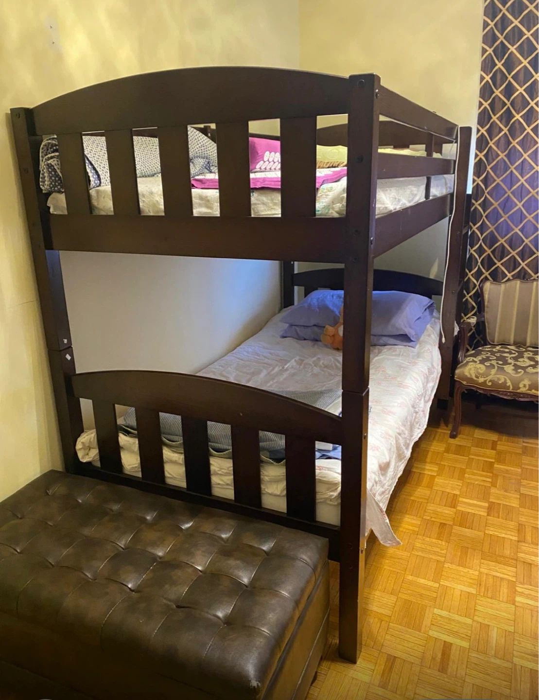Dark Brown Wooden Bunk Bed - photo 2