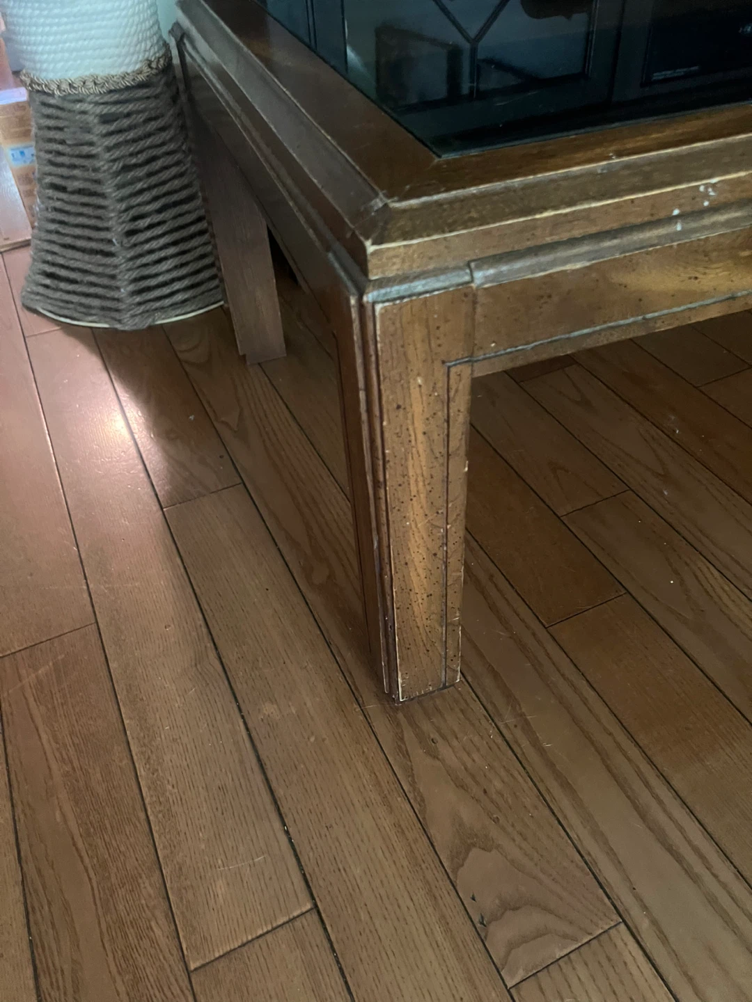 Wooden Coffee Table with Glass Top - photo 2