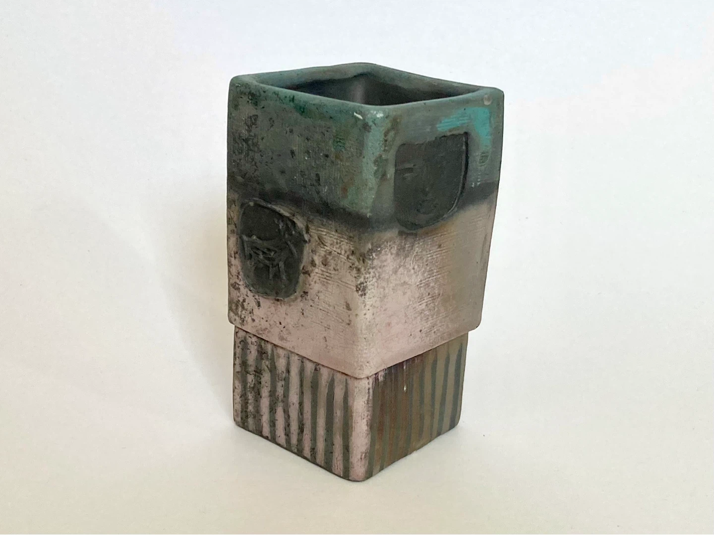Vintage Jacinthe Bruneau Studio Pottery Art Vase