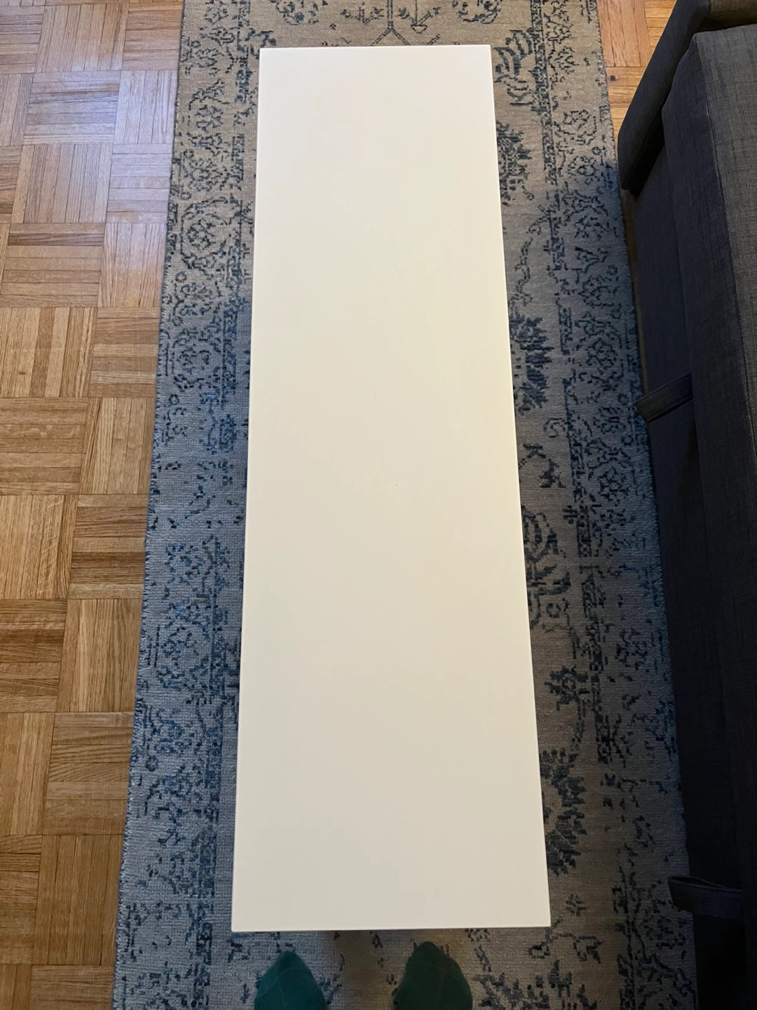 White TV Stand with Shelf - photo 4