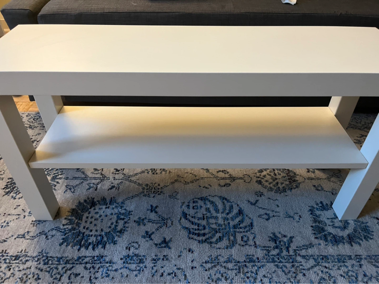 White TV Stand with Shelf - photo 5