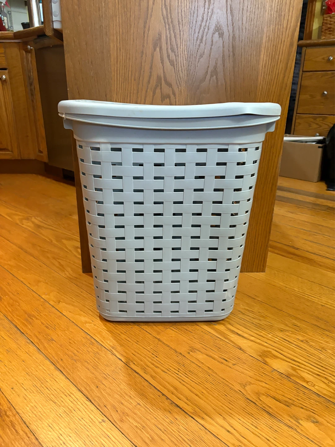 Grey Laundry Basket with Lid - photo 2