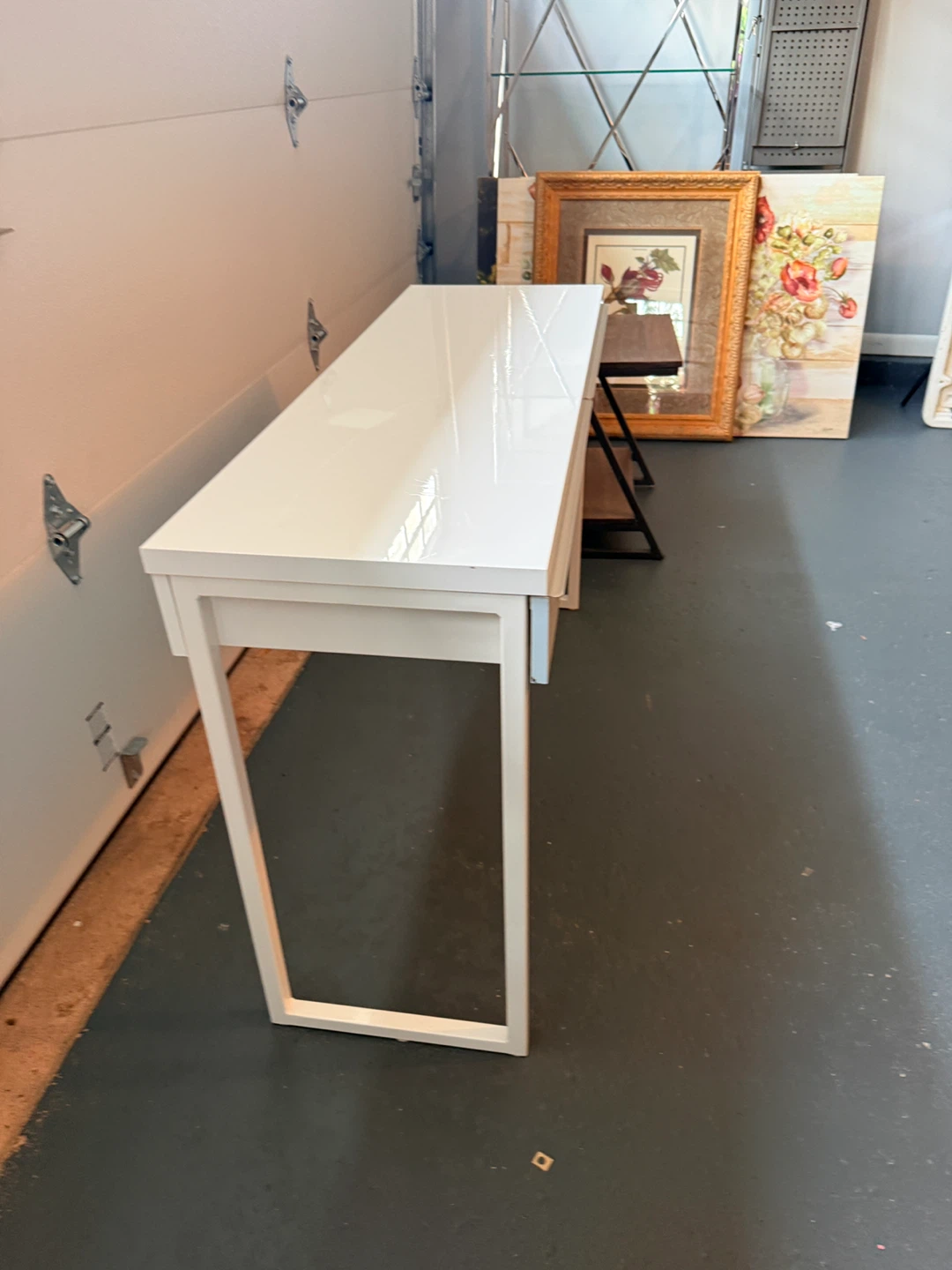 IKEA BESTÅ BURS High Gloss White Desk - photo 2