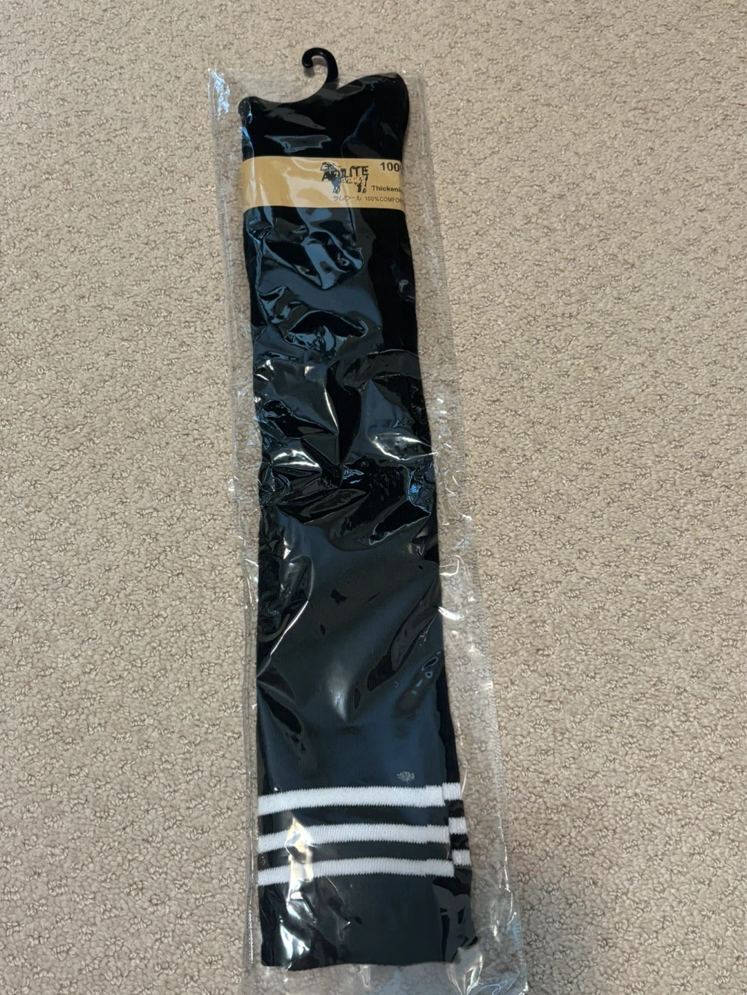 NEW AOLITE Black Knee-High Socks