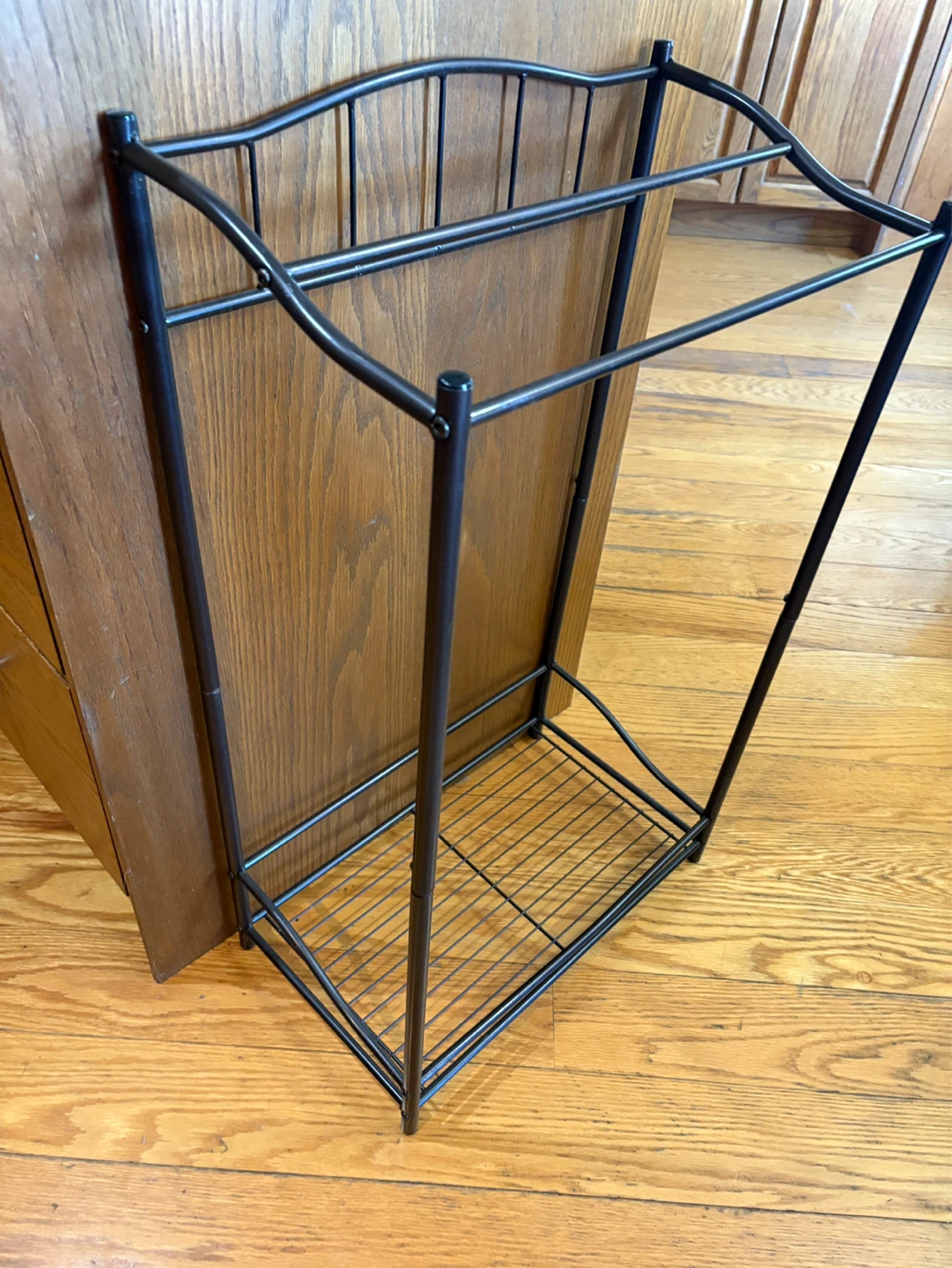 Black Metal Towel/Blanket Rack Stand