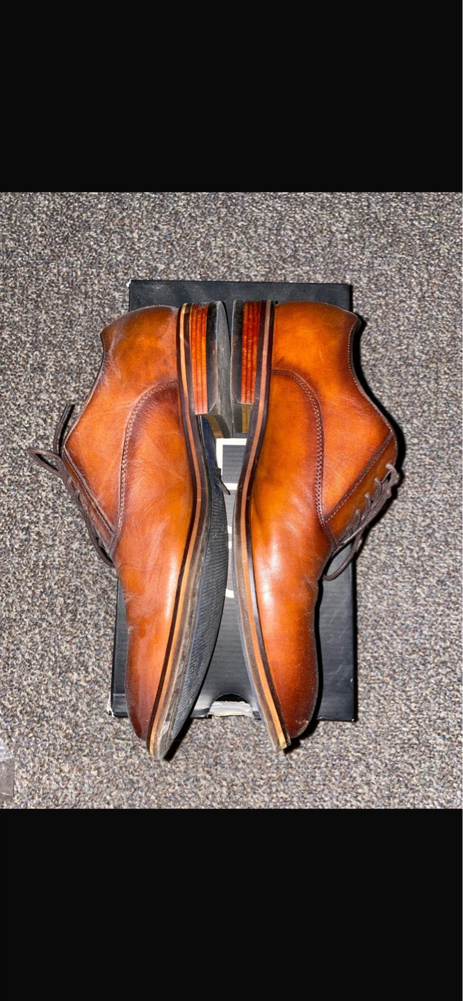 Men's Brown Leather Dress Shoes - Aldo size 9 - photo 3