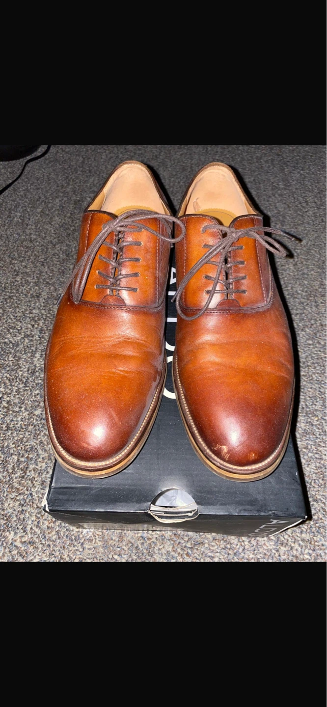 Men's Brown Leather Dress Shoes - Aldo size 9