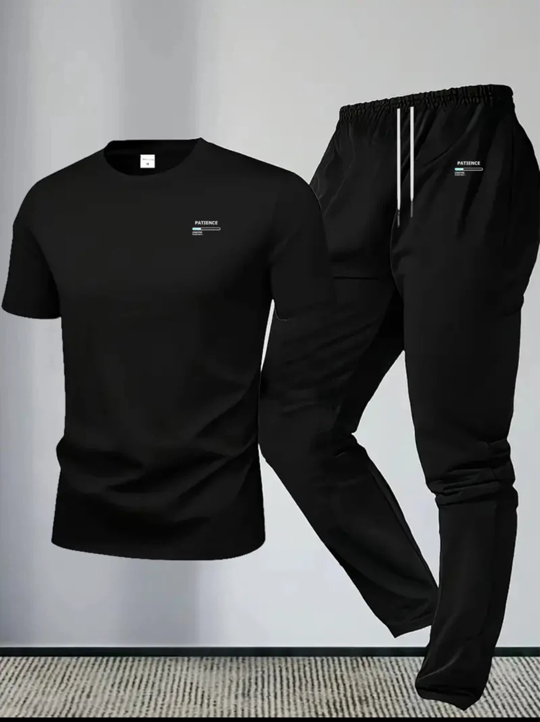 New Men’s Black 2pcs Set