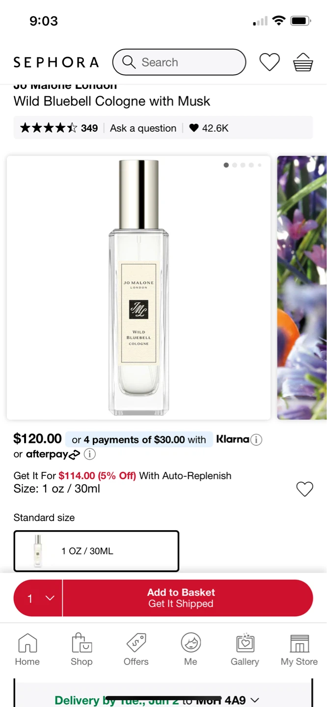 30ml Jo Malone London English Pear & Freesia, Wild Bluebell