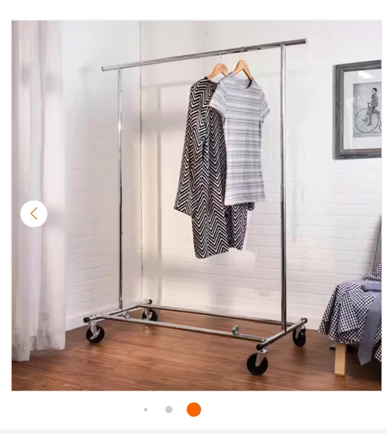 Adjustable Rolling Garment Rack