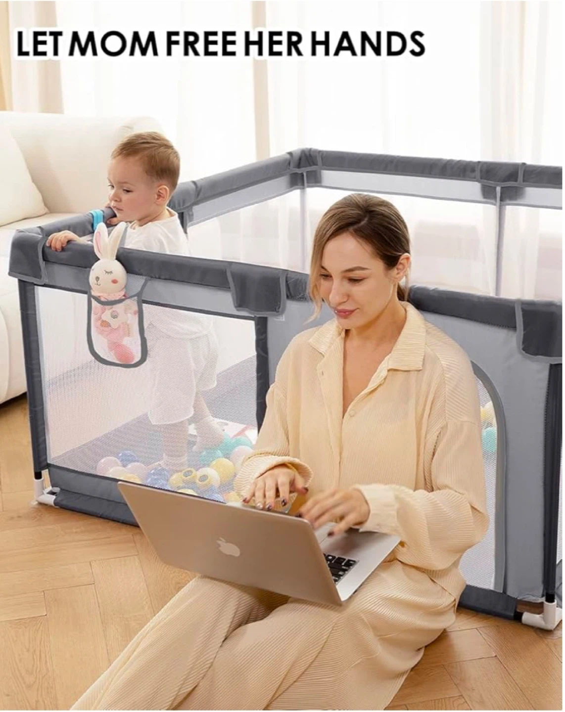 Toddler Playpen with Play Balls and Carrying Bag - photo 3