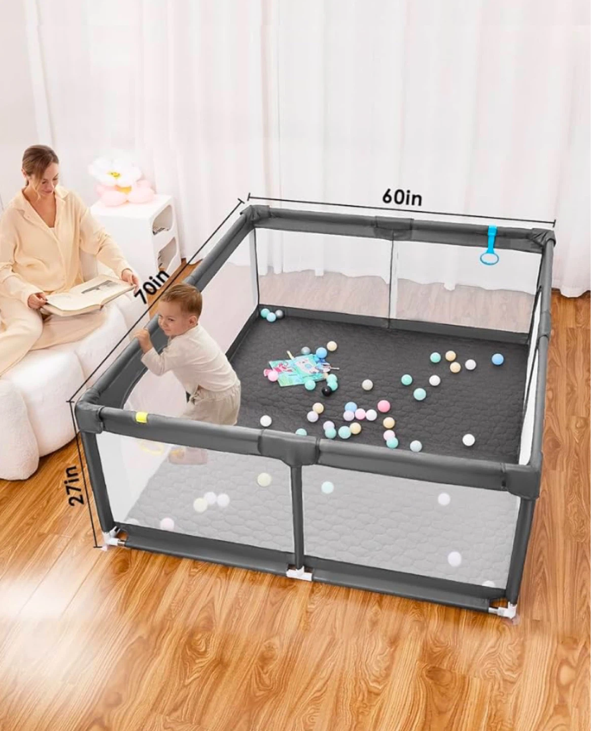 Toddler Playpen with Play Balls and Carrying Bag - photo 2