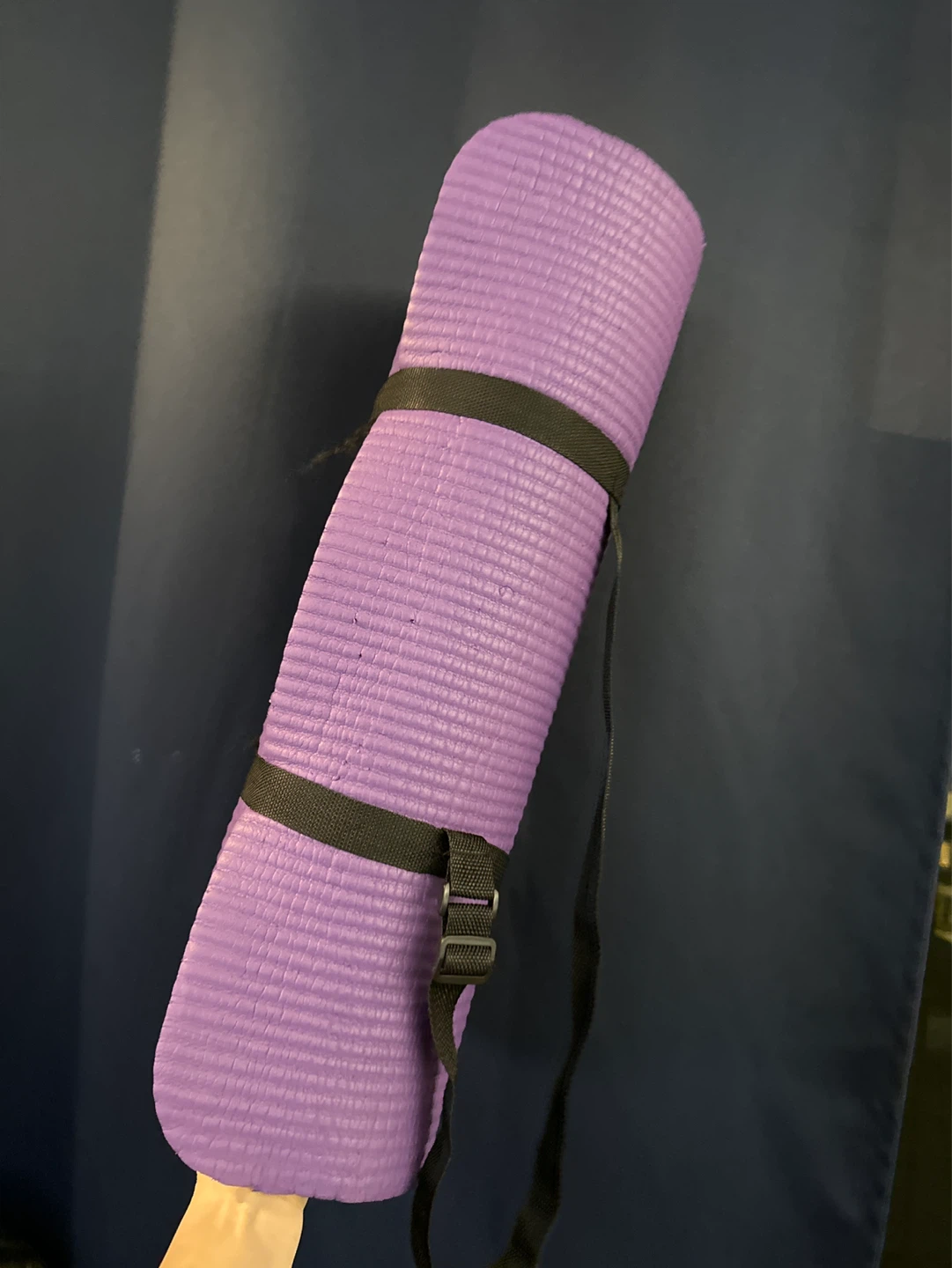 Purple Yoga Mat with Strap